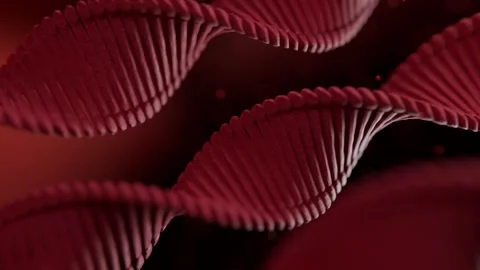 Dna Double Helix Rotating in Abstract Biological Background Vidéo 331110051