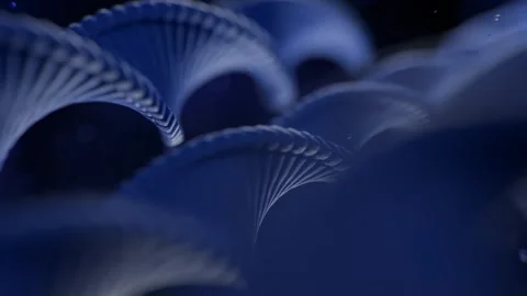 Dna Double Helix Rotating in Abstract Dark Blue Space Background 库存影片 331110065
