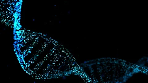 DNA double helix rotating Animation Seamless loop. Stock Footage 302883317