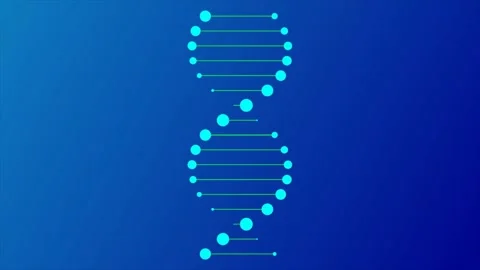 DNA Double Helix Rotating Animation on Blue Background Stock Footage 317143762