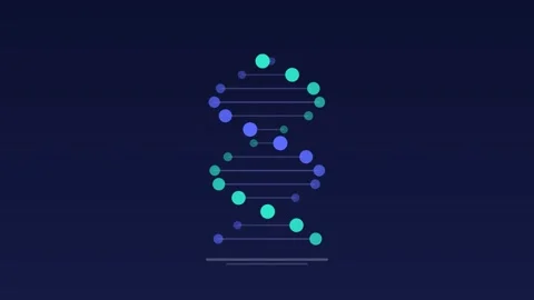 Dna double helix rotating genetics indigo medical loop Vidéo 342615514