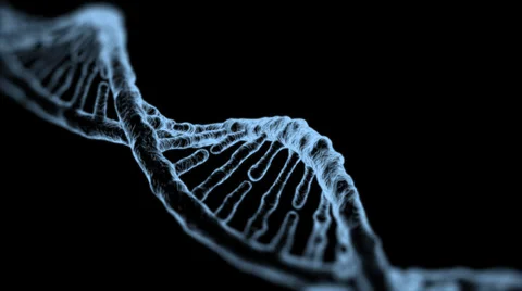 DNA double helix rotating loop with Alpha Channel Stock Footage