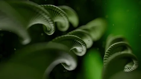 Dna Double Helix Rotating in a Microscopic Green Scientific Environment Vidéo 331109971