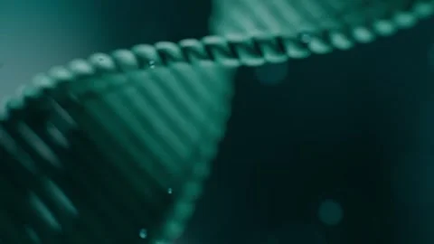 Dna Double Helix Rotating in a Microscopic Scientific Research Environment Vidéo 331110018
