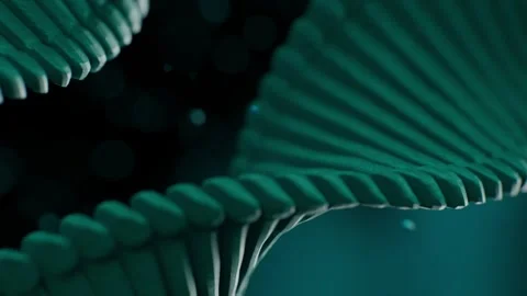Dna Double Helix Rotating in a Microscopic Dark Background 库存影片 331110039