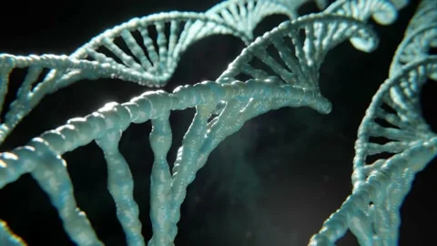 DNA Double Helix Spiral: Concept Evolution, Cloning or Genetic Manipulation Stock Footage 157633455
