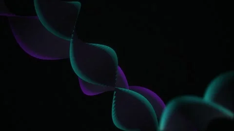 DNA double helix strands rotating seamless loop motion background Vidéo 343898658