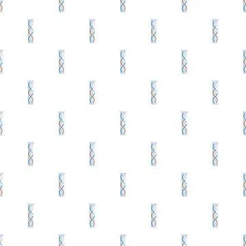 Dna double helix strands in test tubes pattern Illustrazione stock
