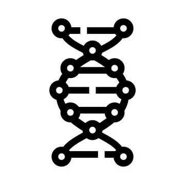 Dna double helix structure creating scientific concept symbol Illustration