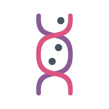 Dna double helix structure forming human figure icon Stockillustratie