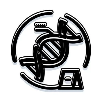 Dna double helix structure with genetic data concept Stockillustratie