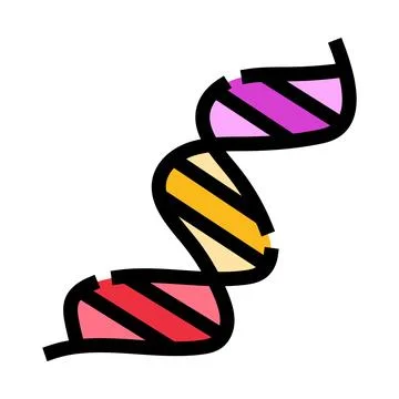 Dna double helix structure genetic code icon Stockillustratie