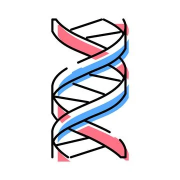 Dna double helix structure genetic information concept 스톡 일러스트