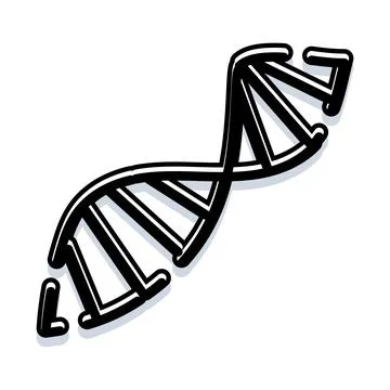 Dna double helix structure genetic code research 库存插图
