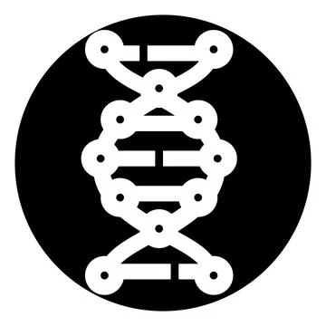 Dna double helix structure icon illustrating genetics Stock Illustration