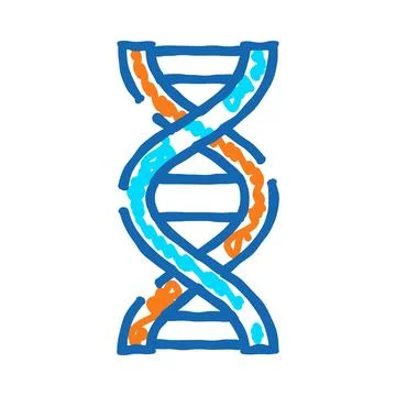 Dna double helix structure illustrating genetic code Stockillustratie