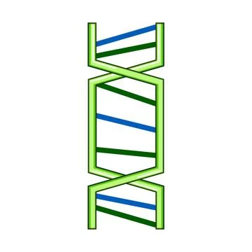 Dna double helix structure representing genetic code Illustration