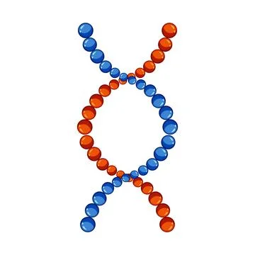 Dna double helix structure representing genetics and biology Stock Illustration