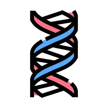 Dna double helix structure representing genetics and science Stock Illustration