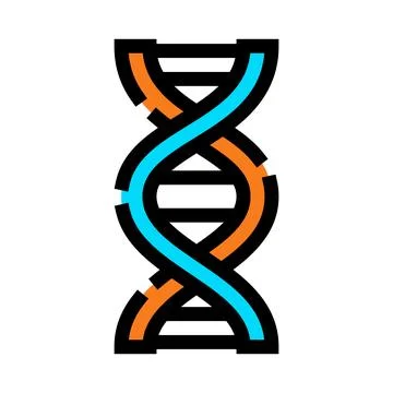 Dna double helix structure representing genetics and science Stock Illustration