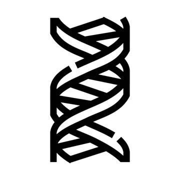 Dna double helix structure representing genetics and biology 库存插图