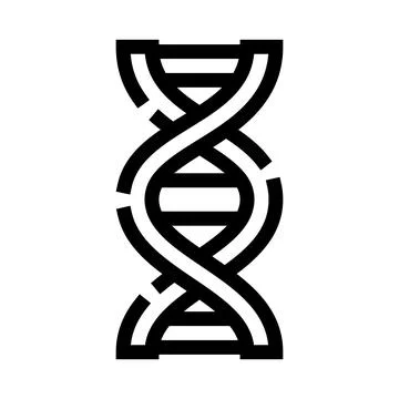 Dna double helix structure representing genetic code science 库存插图