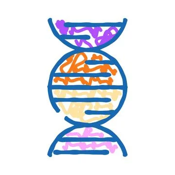 Dna double helix structure representing genetic biology concept Illustration