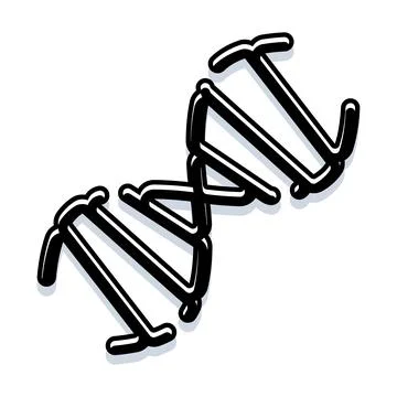 Dna double helix structure representing genetics and science イラスト素材
