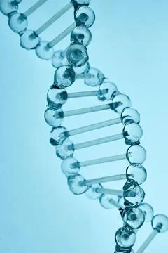 Dna double helix structure representing genetic biology science Stockfoto's
