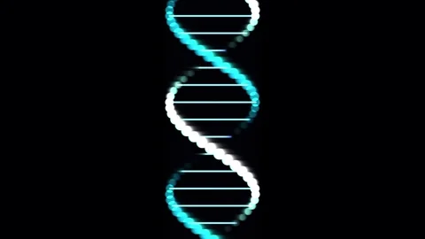 Dna Double Helix Structure Rotates with Glowing Blue and White 스톡 동영상 334959044