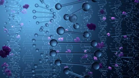 DNA Encodes for Proteins Stock Illustration