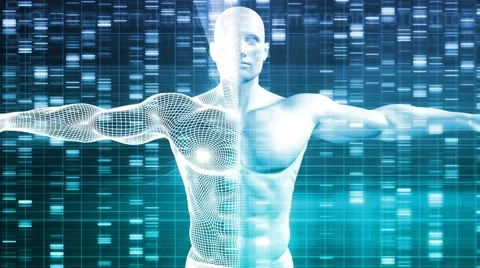 DNA Encoding and Genetic Code as a Science Abstract Video stock 61260830