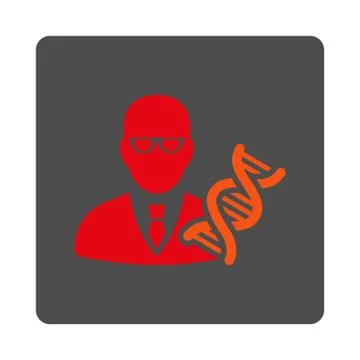 DNA Engineer Rounded Square Button 스톡 일러스트