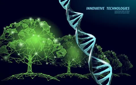DNA evolution abstract tree. Ecology nature gene innovation technology business Stock Illustration