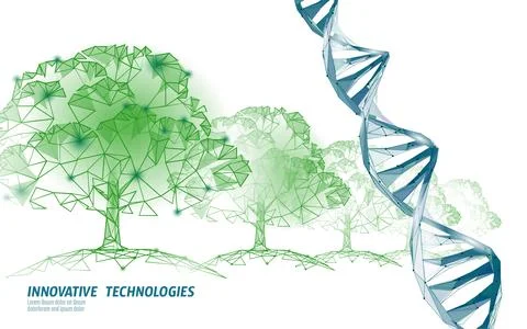 DNA evolution abstract tree. Ecology nature gene innovation technology business Stock Illustration