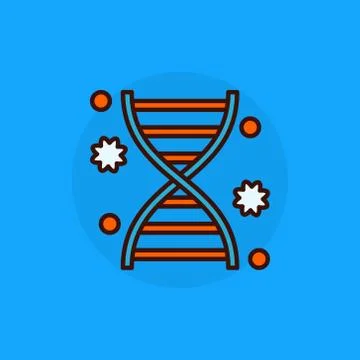 DNA flat icon イラスト素材