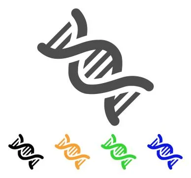 DNA Flat Icon イラスト素材