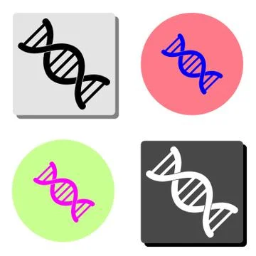 Dna. flat vector icon 스톡 일러스트