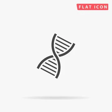 DNA flat vector icon 스톡 일러스트
