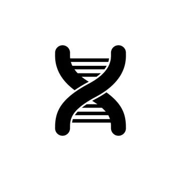 DNA Flat Vector Icon Illustrazione stock