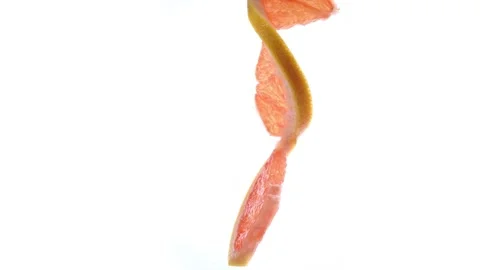 DNA Food, Grapefruit - GMO modified fruit isolated on white Background Stock Footage 218254695