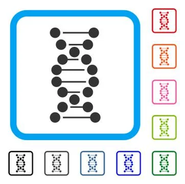 DNA Framed Icon Stock Illustration