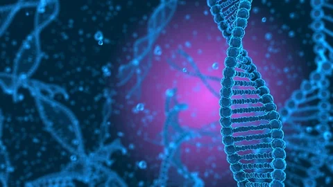 DNA Gene therapy and genetic engineering of human genes for medical research Stock Footage