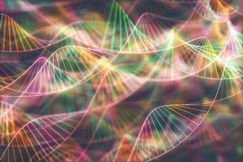 DNA Genetic Code Colorful Background Stock-Illustration