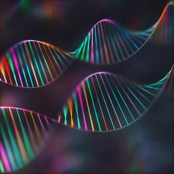 DNA Genetic Code Colorful Background Stock Illustration