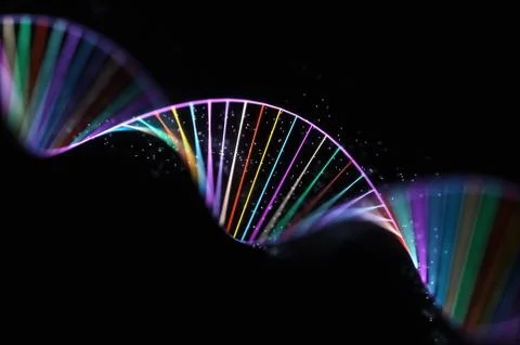 DNA Genetic Code Colorful Stock Illustration