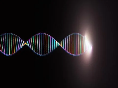 DNA Genetic Code Colorful Stock Illustration