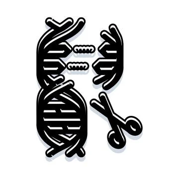 Dna genetic code manipulation and gene editing concept Stock Illustration
