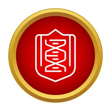 Dna genetic code shield protection security concept icon 스톡 일러스트