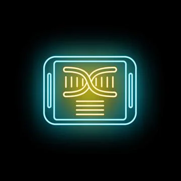 Dna genetic research data on tablet screen Stock Illustration